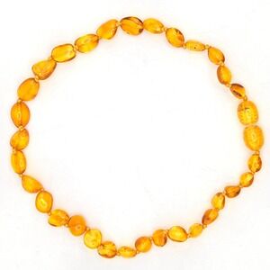 Genuine Baltic Amber Honey Nugget Individually Knotted Anklet / Bracelet 10.5"‎